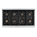 ZLINE Autograph Edition 48-Inch Paramount Gas Rangetop with 8 Burner DuoPro™ Cooktop in Stainless Steel and Polished Gold Accents (PSRTZ-48-G)