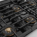 ZLINE Autograph Edition 48-Inch Paramount Gas Rangetop with 8 Burner DuoPro™ Cooktop in Stainless Steel and Matte Black Accents (PSRTZ-48-MB)