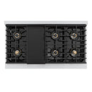 ZLINE Autograph Edition 48-Inch Paramount Gas Rangetop with 8 Burner DuoPro™ Cooktop in Stainless Steel and Matte Black Accents (PSRTZ-48-MB)