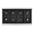 ZLINE Autograph Edition 48-Inch Paramount Gas Rangetop with 8 Burner DuoPro™ Cooktop in Stainless Steel and Matte Black Accents (PSRTZ-48-MB)