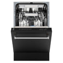 ZLINE 18-Inch Tallac Series 3rd Rack Top Control Dishwasher in Black Matte with Stainless Steel Tub, 51dBa (DWV-BLM-18)
