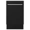 ZLINE 18-Inch Tallac Series 3rd Rack Top Control Dishwasher in Black Matte with Stainless Steel Tub, 51dBa (DWV-BLM-18)