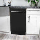ZLINE 18-Inch Tallac Series 3rd Rack Top Control Dishwasher in Black Matte with Stainless Steel Tub, 51dBa (DWV-BLM-18)
