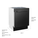 ZLINE 24-Inch Tallac Series 3 Rack Tall Tub Dishwasher in Black Stainless Steel with Stainless Steel Tub, 51dBa (DWV-BS-24)