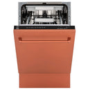 ZLINE 18-Inch Tallac Series 3rd Rack Top Control Dishwasher in Copper with Stainless Steel Tub, 51dBa (DWV-C-18)
