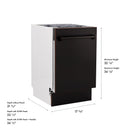 ZLINE 18-Inch Tallac Series 3rd Rack Top Control Dishwasher in Oil Rubbed Bronze with Stainless Steel Tub, 51dBa (DWV-ORB-18)