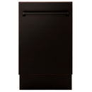 ZLINE 18-Inch Tallac Series 3rd Rack Top Control Dishwasher in Oil Rubbed Bronze with Stainless Steel Tub, 51dBa (DWV-ORB-18)