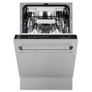 ZLINE 18-Inch Tallac Series 3rd Rack Top Control Dishwasher in Satin Stainless Steel with Stainless Steel Tub, 51dBa (DWV-SN-18)