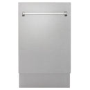 ZLINE 18-Inch Tallac Series 3rd Rack Top Control Dishwasher in Satin Stainless Steel with Stainless Steel Tub, 51dBa (DWV-SN-18)