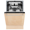 ZLINE 18 Tallac Series 3rd Rack Top Control Dishwasher in Unfinished Wood with Stainless Steel Tub, 51dBa (DWV-UF-18)