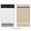 ZLINE Autograph Edition 18-Inch Tallac Series 3rd Rack Top Control Dishwasher in Custom Panel Ready with Matte Black Handle (DWVZ-18-MB)