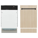 ZLINE Autograph Edition 18-Inch Tallac Series 3rd Rack Top Control Dishwasher in Custom Panel Ready with Matte Black Handle (DWVZ-18-MB)