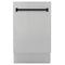 ZLINE Autograph Edition 18-Inch Compact 3rd Rack Top Control Dishwasher in Stainless Steel with Matte Black Handle, 51dBa (DWVZ-304-18-MB)