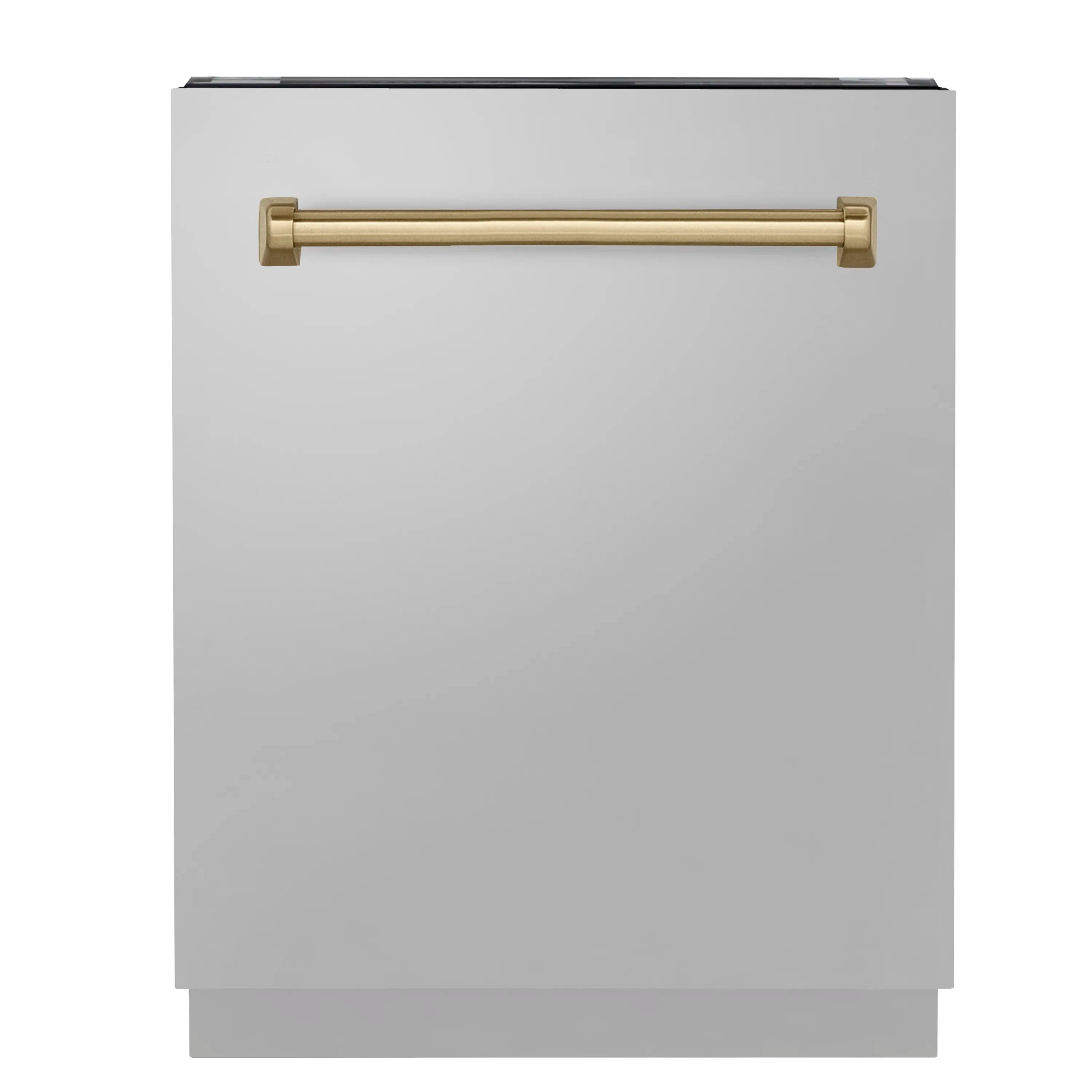 Tall tub dishwasher door with champagne bronze horizontal handle