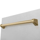 Champagne bronze dishwasher top handle with mounting bracket ends