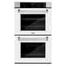 ZLINE 30-Inch Professional True Convection Double Wall Oven with Air Fry and Self Clean in Stainless Steel with White Matte Doors (WAD-WM-30)