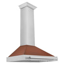 ZLINE 36-Inch Convertible Stainless Steel Range Hood with Copper Shell and Stainless Steel Handle (KB4STX-C-36)