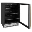 ZLINE Autograph Edition Appliance Package - 24-Inch Wine Cooler and 24-Inch Beverage Fridge in Stainless Steel with Champagne Bronze Accents (2AKP-RBV-RWV-CB)