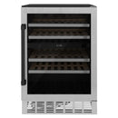 ZLINE Autograph Edition Appliance Package - 24-Inch Wine Cooler and 24-Inch Beverage Fridge in Stainless Steel with Matte Black Accents (2AKP-RBV-RWV-MB)