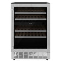 ZLINE 24-Inch Monument Dual Zone 44-Bottle Wine Cooler in Stainless Steel (RWV-UD-24)
