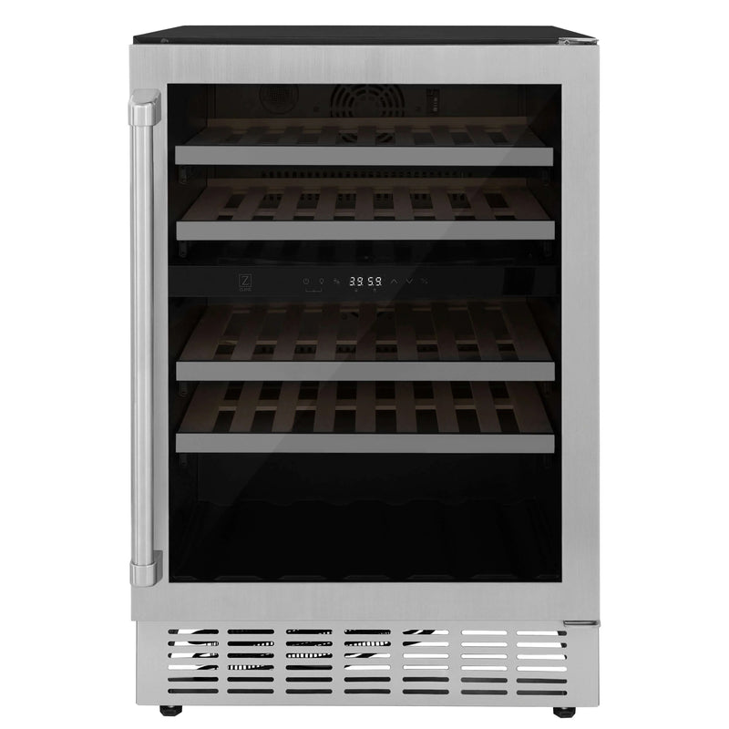ZLINE 24-Inch Monument Dual Zone 44-Bottle Wine Cooler in Stainless Steel (RWV-UD-24)