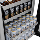 ZLINE 24-Inch Touchstone 151 Can Beverage Fridge With Hand Hammered Copper Glass Door (RBSO-HH-24)