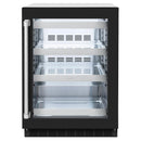 ZLINE 24-Inch Touchstone 151 Can Beverage Fridge with Black Matte Glass Door (RBSO-BLM-24)