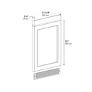 ZLINE 24-Inch Touchstone Undercounter Refrigeration Door in Black Stainless Steel (RPO-BS-24)