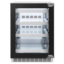 ZLINE Autograph Edition 24-Inch Touchstone 151 Can Indoor/Outdoor Beverage Fridge With Panel Ready Glass Door And Polished Gold Handle (RBSPOZ-24-G)