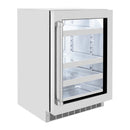 ZLINE 24-Inch Touchstone 151 Can Indoor/Outdoor Beverage Fridge With Stainless Steel Glass Door (RBSO-GS-24)