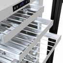 ZLINE 24-Inch Touchstone Dual Zone 44 Bottle Indoor/Outdoor Wine Cooler with Stainless Steel Glass Door (RWDO-GS-24)