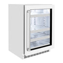 ZLINE 24-Inch Touchstone 151 Can Beverage Fridge with White Matte Glass Door  (RBSO-WM-24)