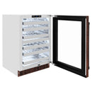 ZLINE 24-Inch Touchstone Dual Zone 44 Bottle Wine Cooler with Hand Hammered Copper Glass Door (RWDO-HH-24)