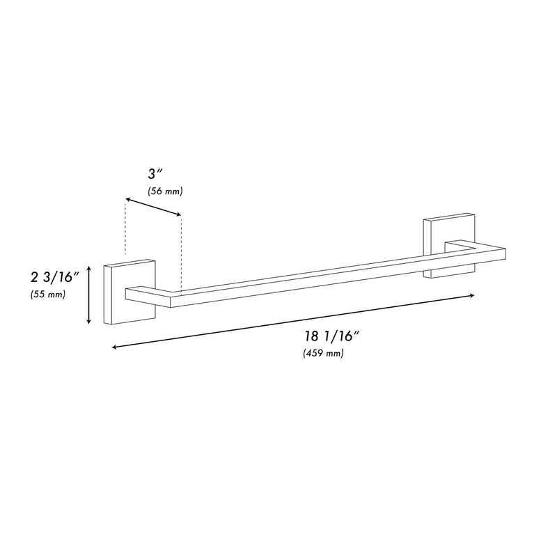 ZLINE Rubicon 18-Inch Towel Rail in Matte Black (RBCN1-TR18-MB)