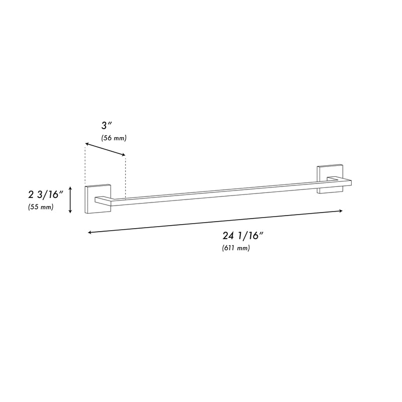ZLINE Rubicon 24-Inch Towel Rail in Brushed Nickel (RBCN1-TR-BN)