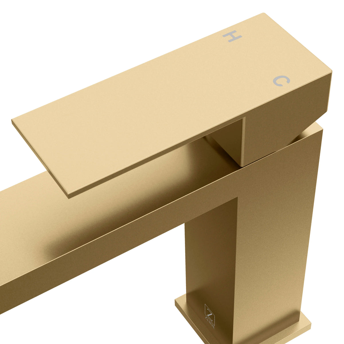 Champagne bronze single-handle bath faucet with deck-mounted spout and side lever.