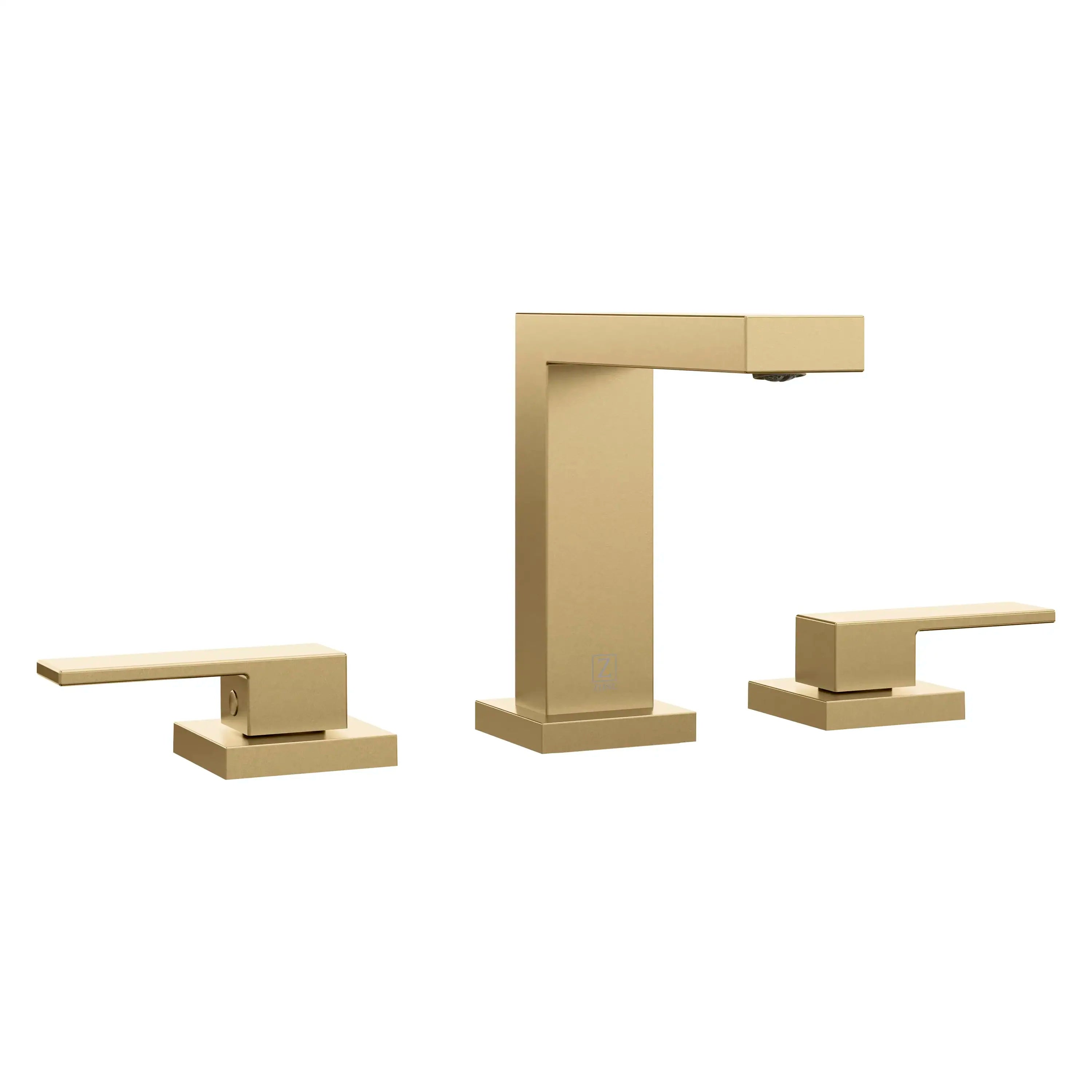 Champagne bronze widespread bath faucet kit: tall spout plus two matching handles