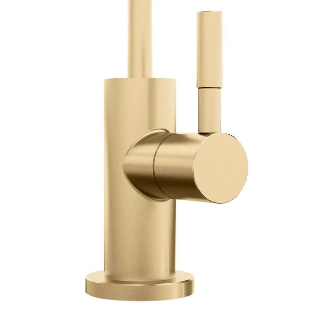 Champagne bronze single-handle drink faucet with round side handle and spout