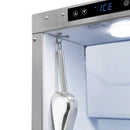 ZLINE 15-Inch Touchstone Clear Cube Ice Maker with Drain Pump and Hand Hammered Copper Door (ICCD-HH-15)