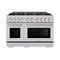 ZLINE 48-Inch Select Series Double Oven Gas Range with 8 Burner Cooktop and 6.7 Cu. Ft. Gas Convection Oven in DuraSnow Stainless Steel (HGRS-48)