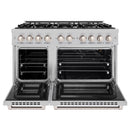 ZLINE 48-Inch Select Series Double Oven Gas Range with 8 Burner Cooktop and 6.7 Cu. Ft. Gas Convection Oven in Satin Stainless Steel (HGRS-48)