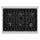 ZLINE 36-Inch Select Series Dual Fuel Range with 6 Gas Burner Cooktop and 5.2 Cu. Ft. Electric Convection  in Stainless Steel (HDR36)
