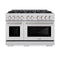 ZLINE 48-Inch Select Series Double Oven Gas Range with 8 Burner Cooktop and 6.7 Cu. Ft. Gas Convection Oven in Stainless Steel (HGR48)