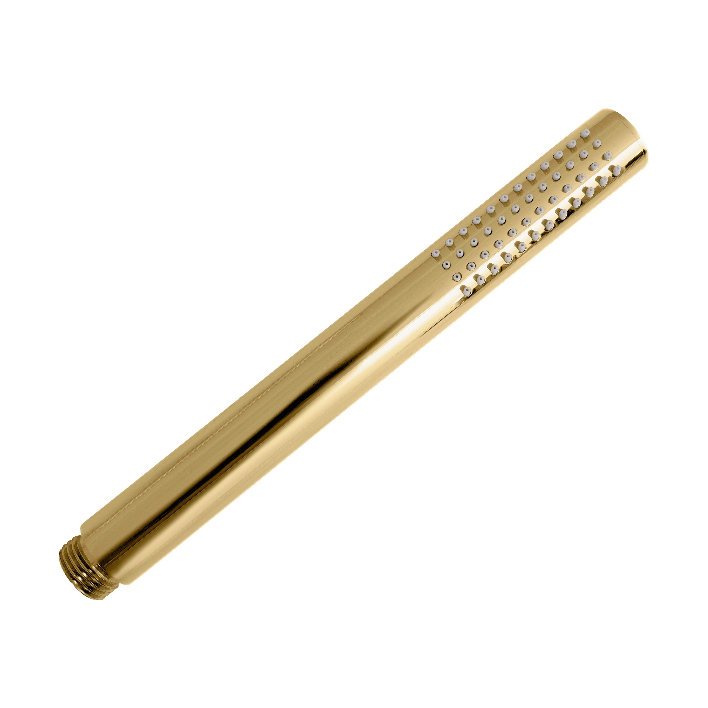 Polished gold hand shower with full-face spray nozzles