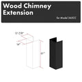 ZLINE 61-Inch Rustic Shiplap Black Wooden Chimney Extension for 12 Ft. Ceiling (365CC-E)