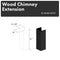 ZLINE 61-Inch Rustic Shiplap Black Wooden Chimney Extension for 12 Ft. Ceiling (365CC-E)