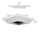 ZLINE Crown Molding Profile 6 for Island Mount Range Hood in Stainless Steel (CM6-697i/KECOMi-304)