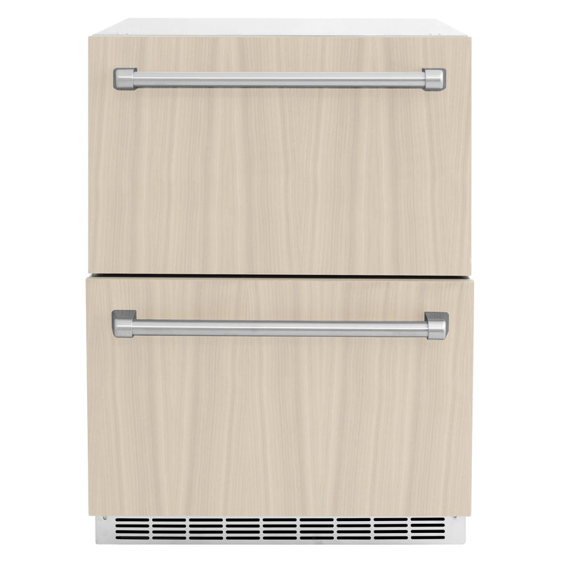 ZLINE 24-Inch Touchstone 168 Can Outdoor Rated Dual Refrigerator Drawer with Panel-Ready Doors (RDSPO-24)