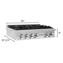 ZLINE 36-Inch Rangetop with 6 Gas Burners in Stainless Steel (RT36)