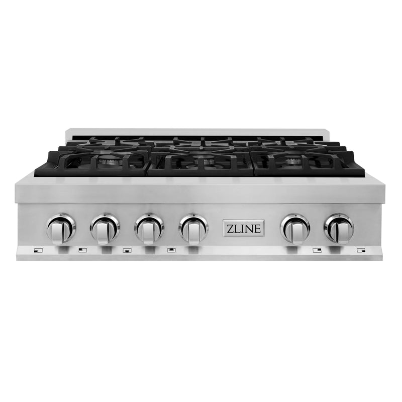 ZLINE 36" Rangetop with 6 Gas Burners in Stainless Steel (RT36)